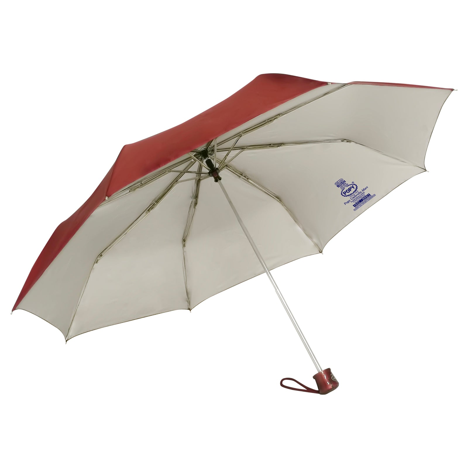 BUSH SILVER 3 FOLD SOLID COLOUR UMBRELLA